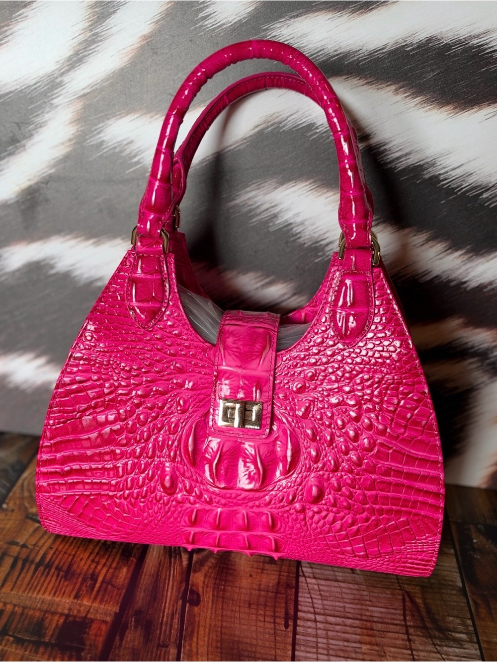 HOT PINK 𩷠BRAHMIN AFFECTION PINK ADRIAN SATCHEL NWT FIRM $